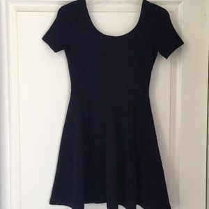 Divided by H&M Navy Tribal Print Skater Dress